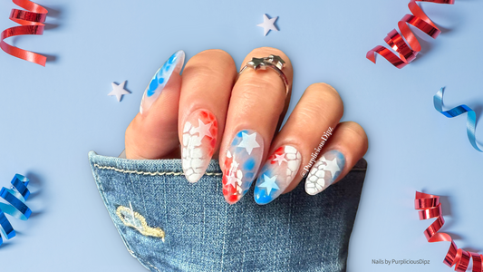 Best, Patriotic, And Festive Fourth of July Nails, 4th of July Nails, Independence Day Nails. Stars and Red, Blue, White nails.