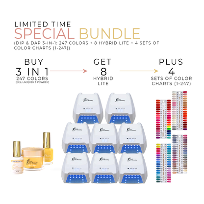 SPECIAL SALE BUNDLE - DIP & DAP 3 IN 1 PROFESSIONAL COLLECTION 1-247 + 8 HYBRID LITE