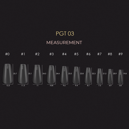 Pro Gel Tips - PGT03 Medium Coffin